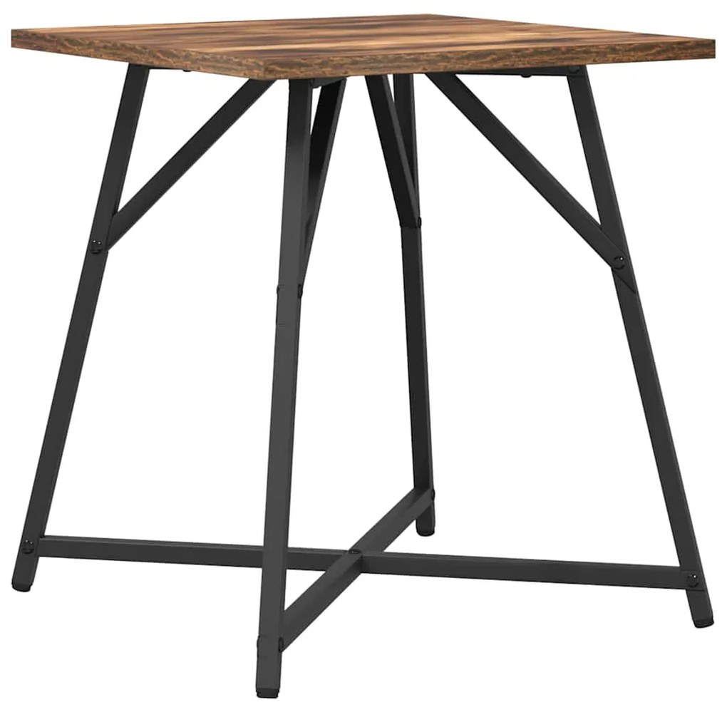 Mesa Lateral vidaXL 2 pcs Carvalho Defumado Madeira Ingenheirada e Met