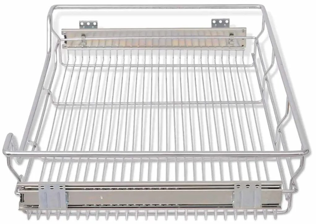 Cestos de arame extraíveis 2 pcs 800 mm prateado