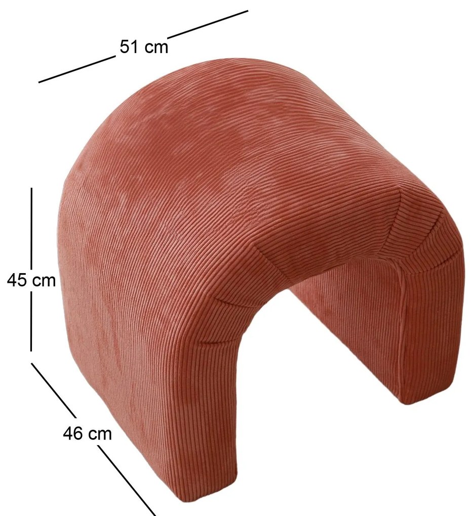 Pouffe Nu – Coral – 51x45x46 cm