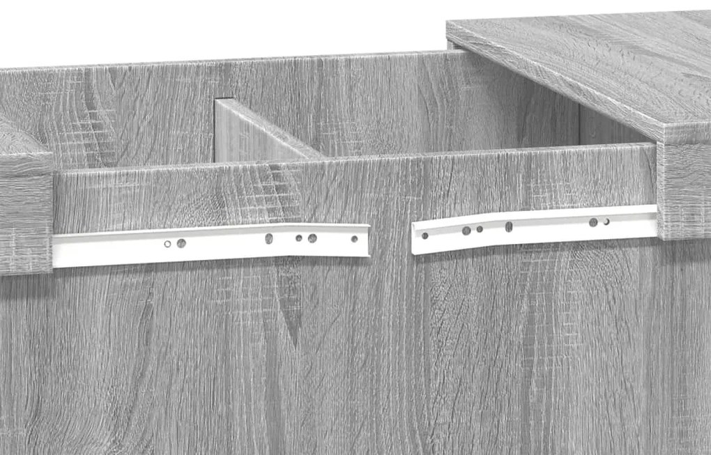 Mesa de centro 80x55x40 cm derivados de madeira cinzento sonoma