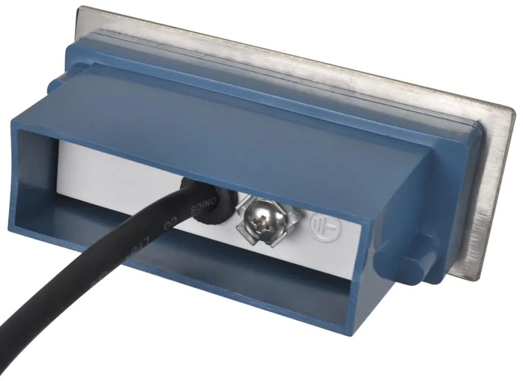 Luzes LED embutidas para escadas 12 pçs 44x111x56 mm