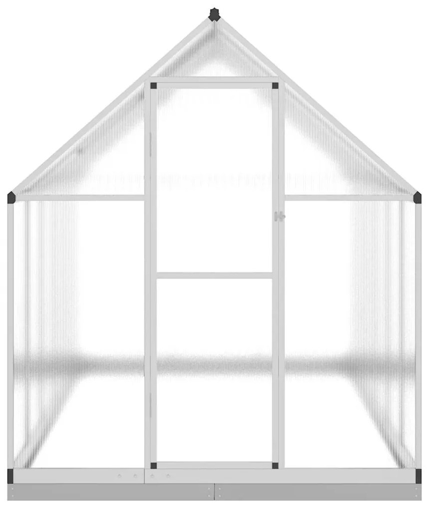 Estufa com estrutura base 334x169x202 cm alumínio prateado