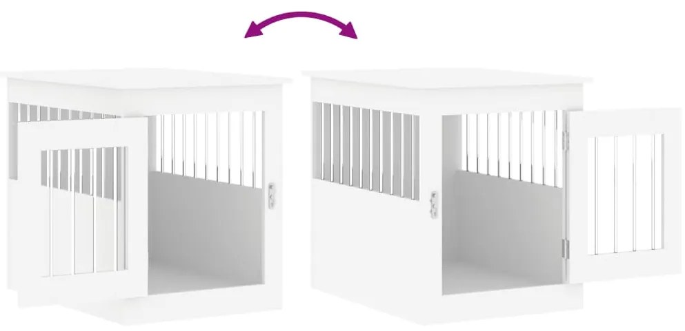 Móvel casota para cão 55x75x65 cm derivados de madeira branco