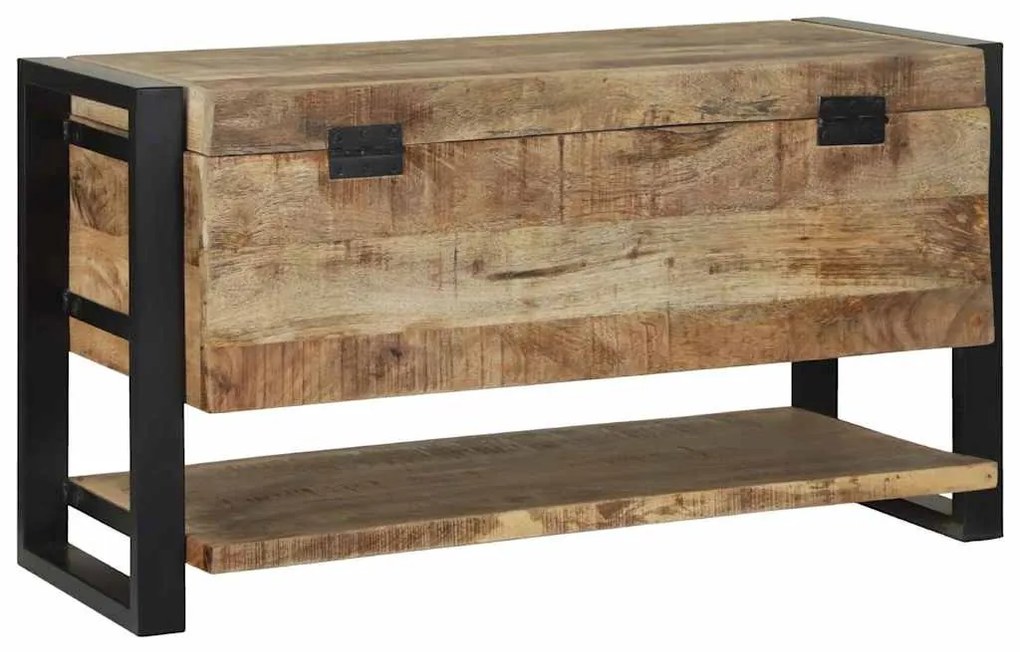 Caixa de Armazenamento 80x35x45 cm Madeira de Mangueira Maciça