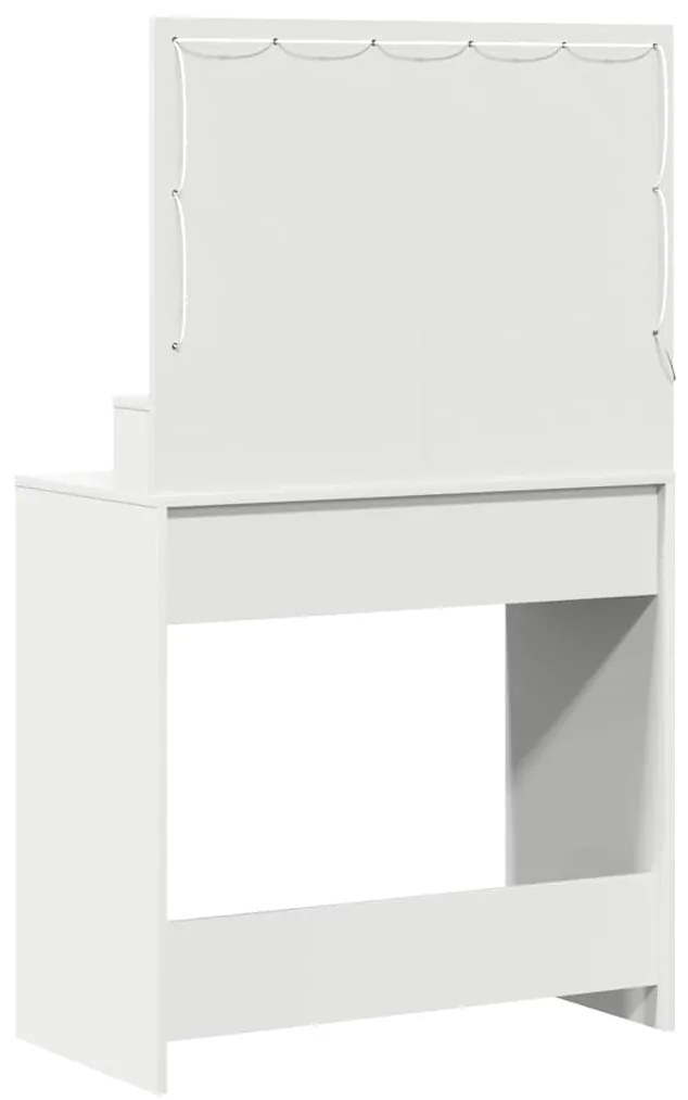 mesa de maquilhagem vidaXL com luzes LED brancas 79x41x135 cm
