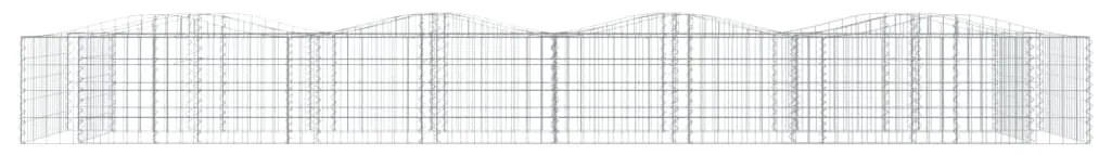 Canteiro elevado gabião arqueado 600x100x50cm ferro galvanizado