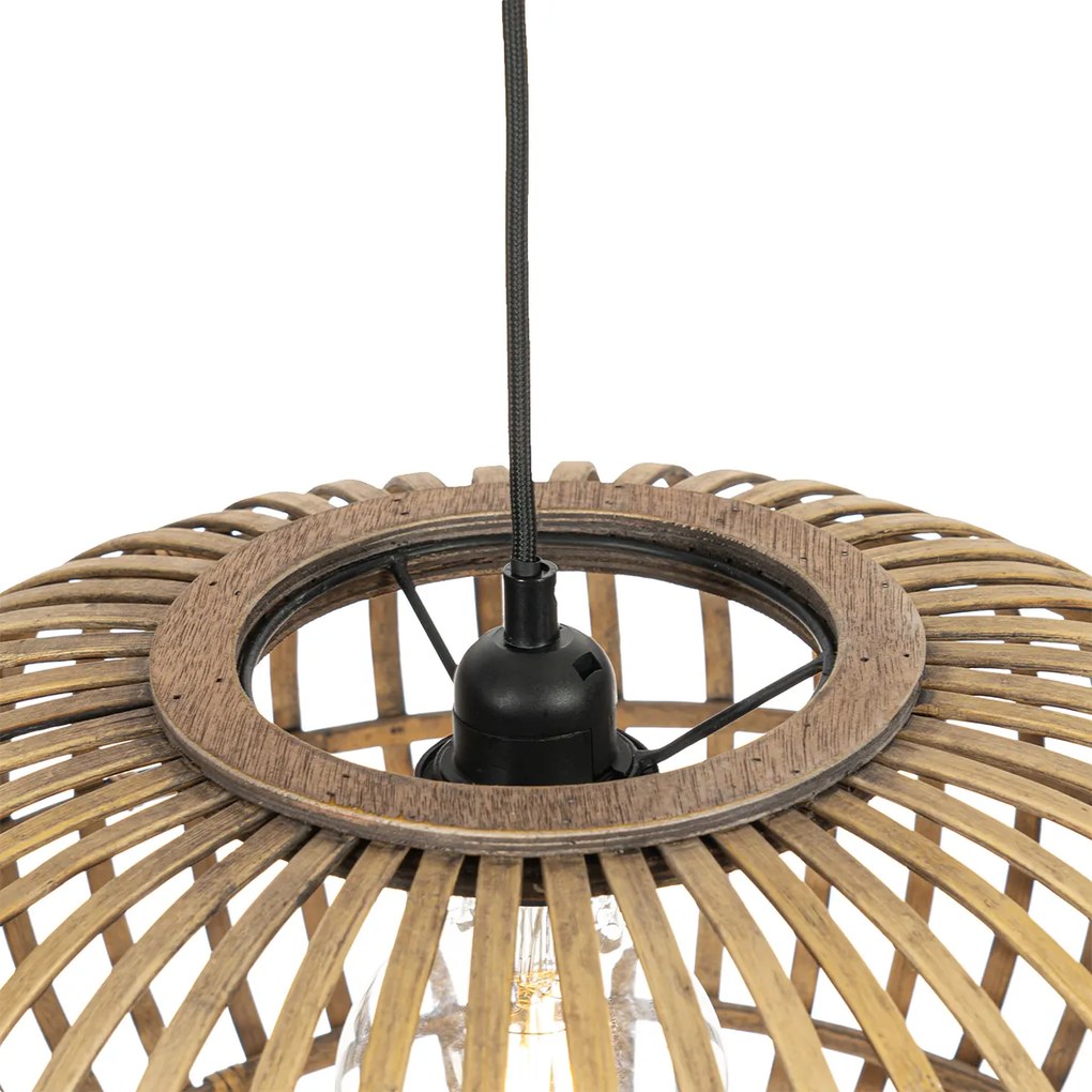 Candeeiro de suspensão oriental bambu 44 cm - Amira Oriental