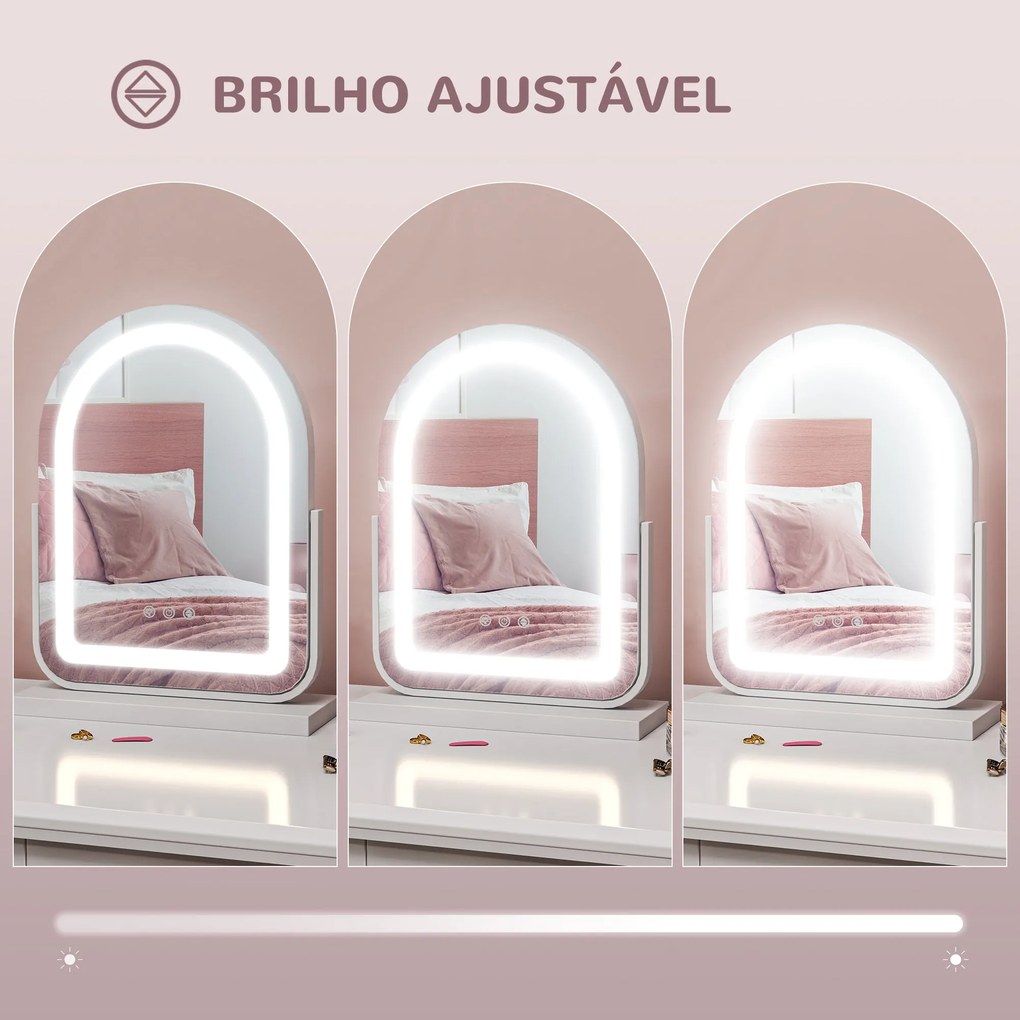 Espelho LED Modello Luce – Rotativo 360° com Iluminação Ajustável – 33