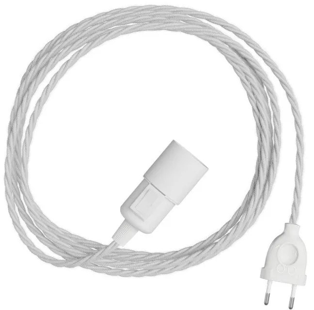 Snake Twisted Plug-in com cabo têxtil trançado colorido