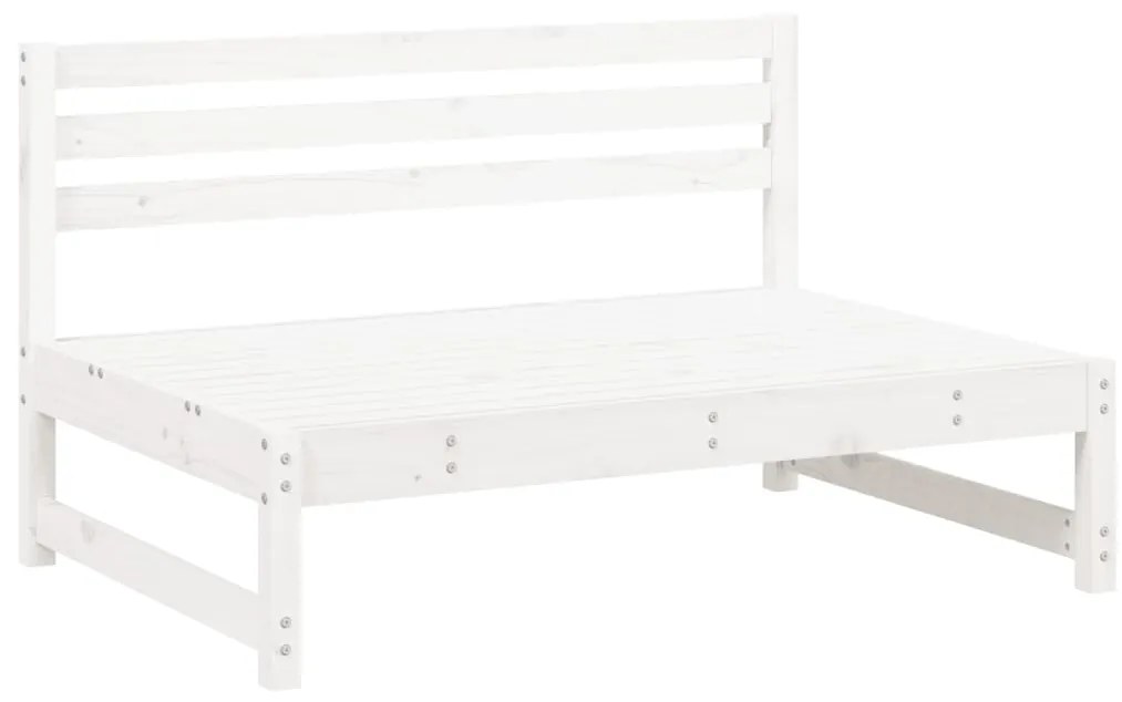 4 pcs conjunto lounge de jardim madeira de pinho maciça branco