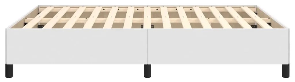 Estrutura de Cama Salu em Couro Artificial Branco - 140x190 cm - Desig