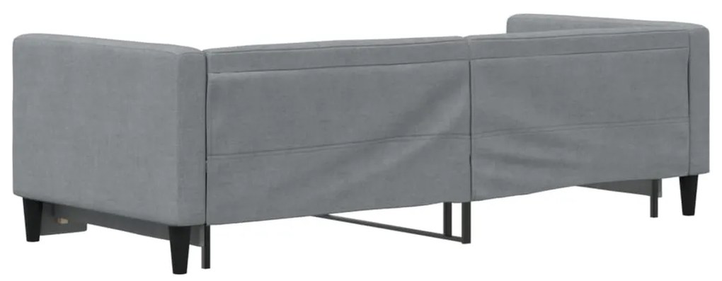 Sofá-cama com gavetão 80x200 cm tecido cinzento-claro
