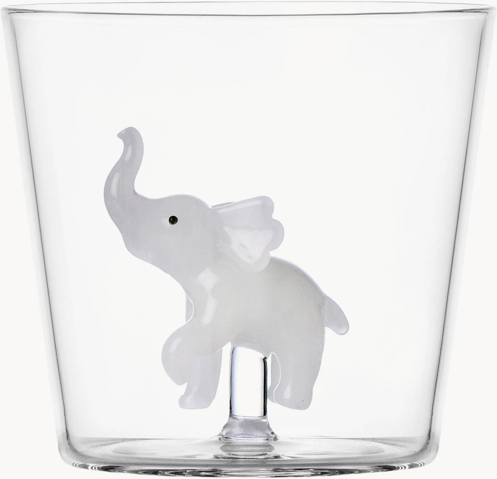 Copo em vidro de borossilicato artesanal White Elephant