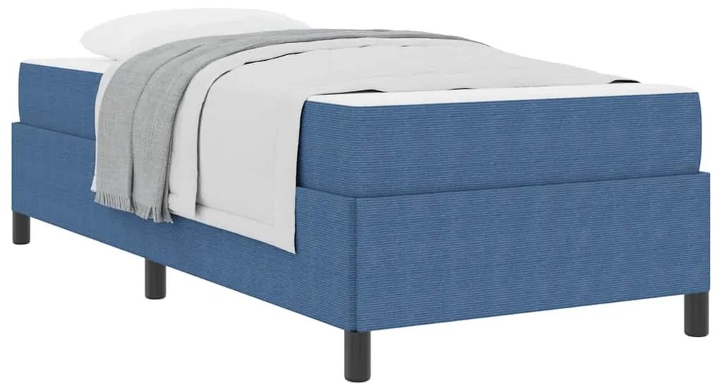 Estrutura da Cama Azul 90 x 190 cm Tecido de veludo côtelé