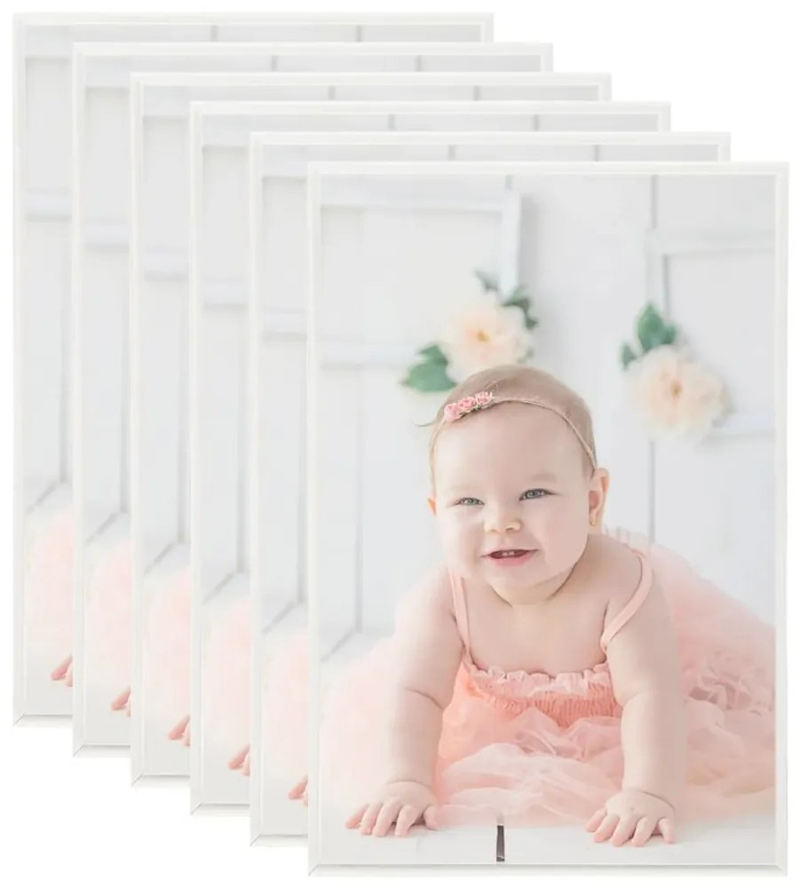 Molduras para parede ou mesa 5 pcs 50x70 cm MDF prateado