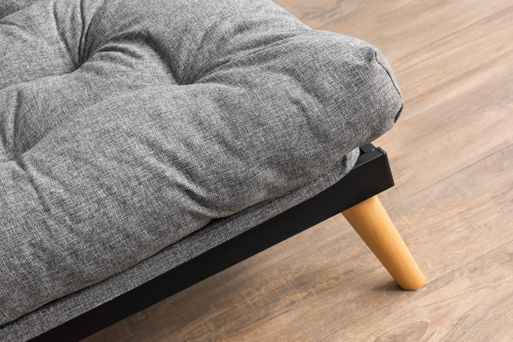 Sofá-cama de 3 Lugares Saki – Cinzento Claro – 185x82x92 cm