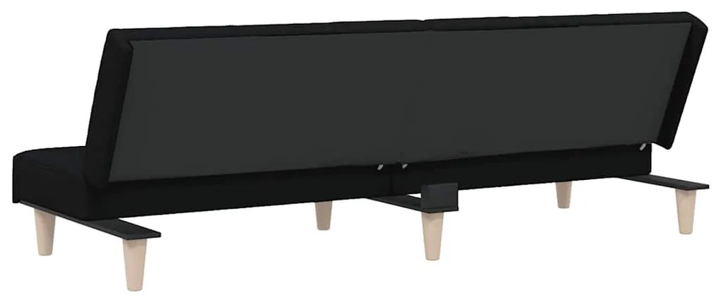 Sofá-cama tecido preto