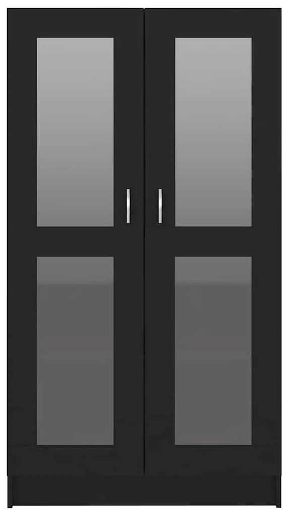 Armário vitrine 82,5x30,5x150 cm derivados de madeira preto