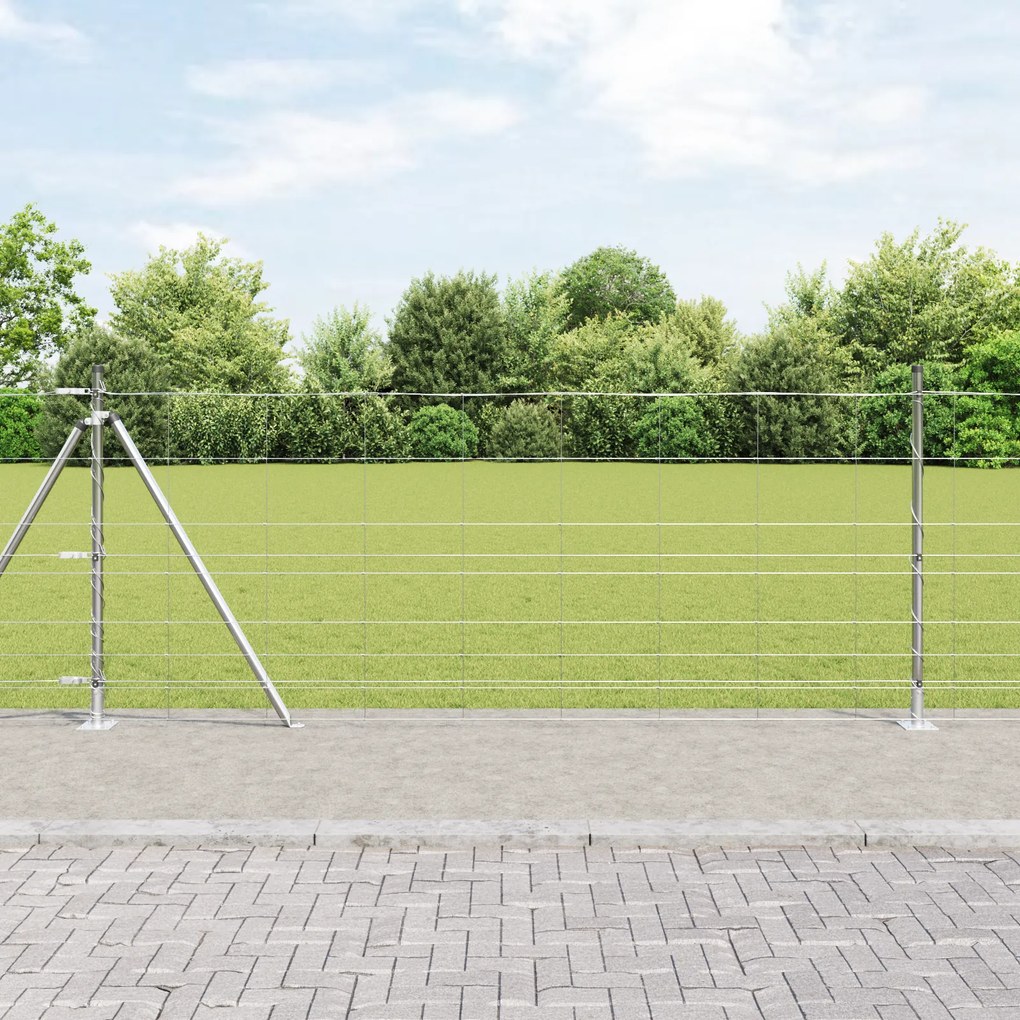 Cerca vidaXL 1x50 m Aço Galvanizado