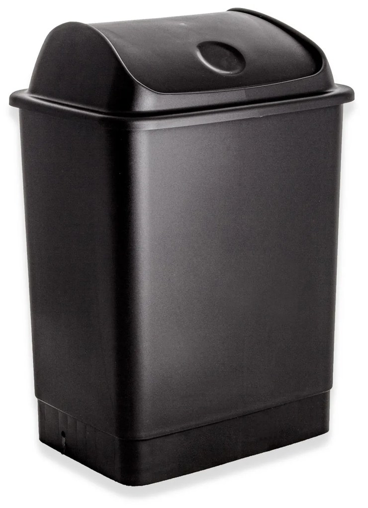 Balde Lixo com Tampa Basculante Preto 26l 36X30X51cm