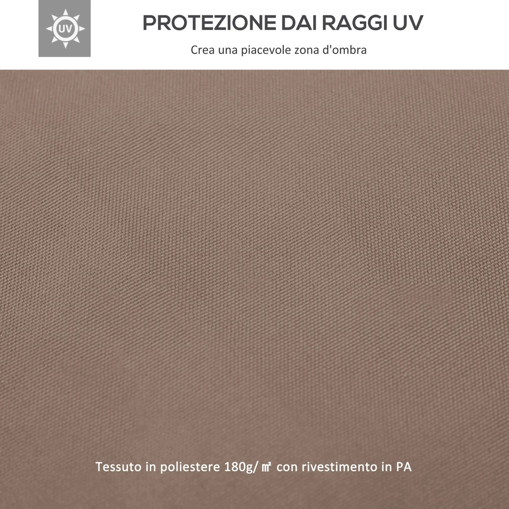 Cobertura/Lona de substituição para tenda de jardim (NÃO INCLUÍDA) 3 x 3 m Castanho