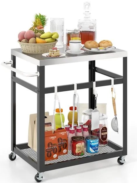 Transportadora de alimentos portátil isolada de 32 QT com barril de aço inoxidável para catering e acampamento - preta