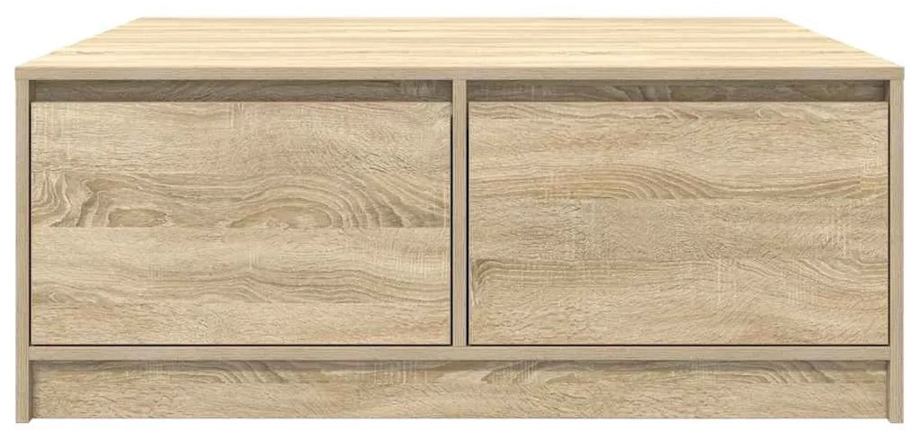 Mesa de centro com gavetas 100x100x40 cm carvalho sonoma