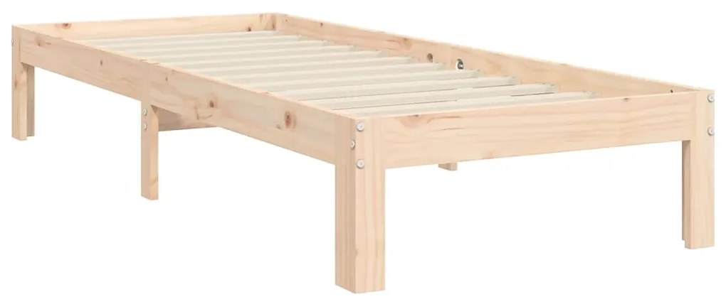 Cama sem colchão 90x200 cm madeira de pinho maciça