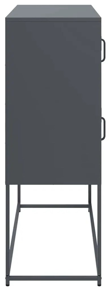 Aparador 100,5x39x107 cm aço laminado a frio antracite