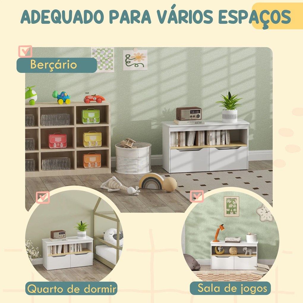 AIYAPLAY Organizador de Brinquedos Móvel de Arrumação Infantil com 2 G
