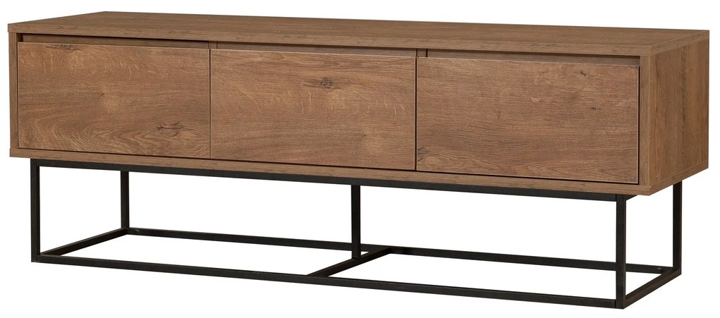 Conjunto de Mobiliário de Sala de Estar Laxus – Nogueira/Preto – Unida