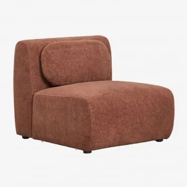 Módulo Central Para Sofá Modular Em Chenille Coquette Chenille Castanho Ferrugem - Sklum