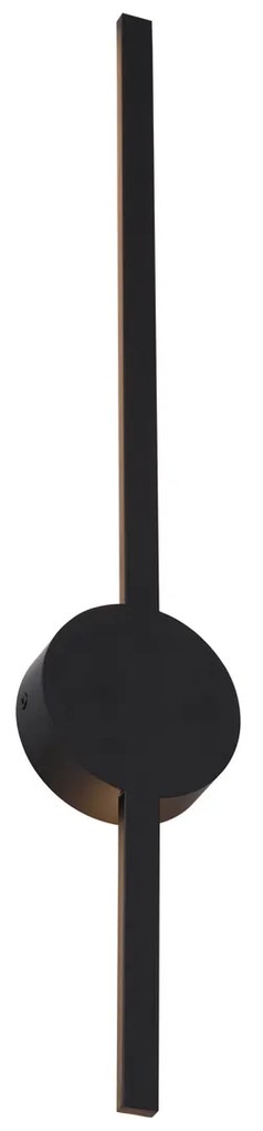 Candeeiro de parede moderno preto 60cm incl. LED - Clockwise Moderno