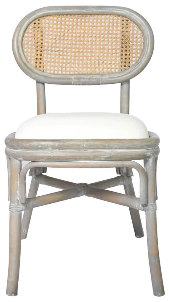 Cadeiras de jantar 2 pcs linho cinzento