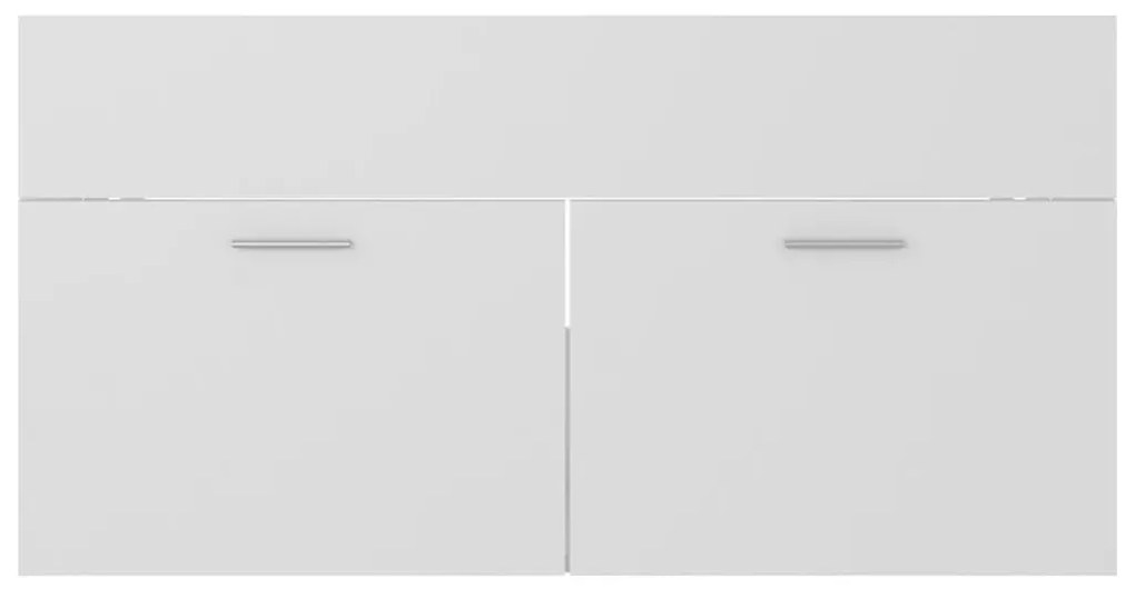 Conjunto de móveis de casa de banho derivados de madeira branco