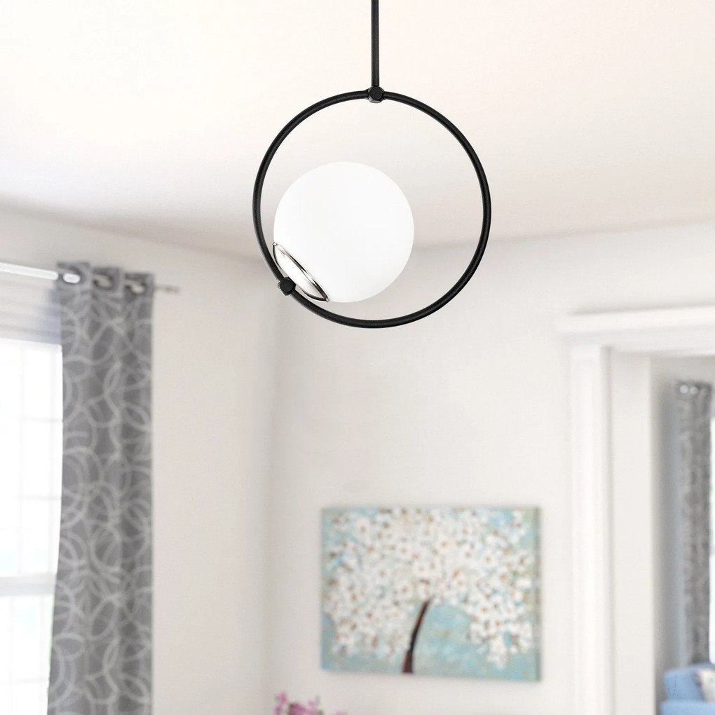 ****
Conjunto de Candeeiro de Teto e Mesa Dolunay – Preto e Branco –