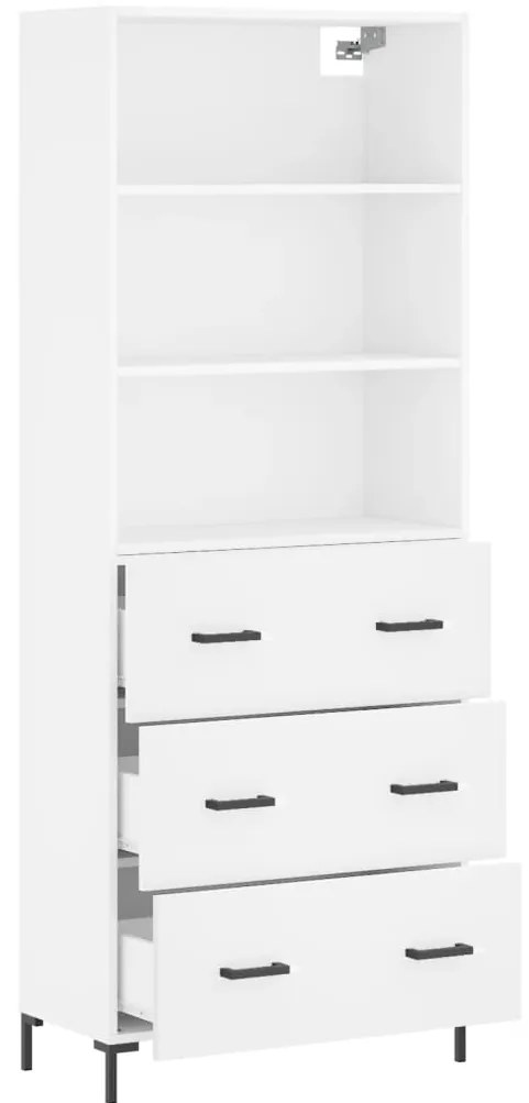 Armário alto 69,5x34x180 cm derivados de madeira branco