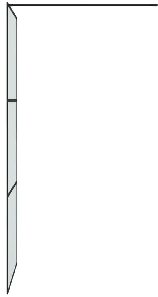 Divisória de chuveiro 80x195 cm vidro opaco ESG preto