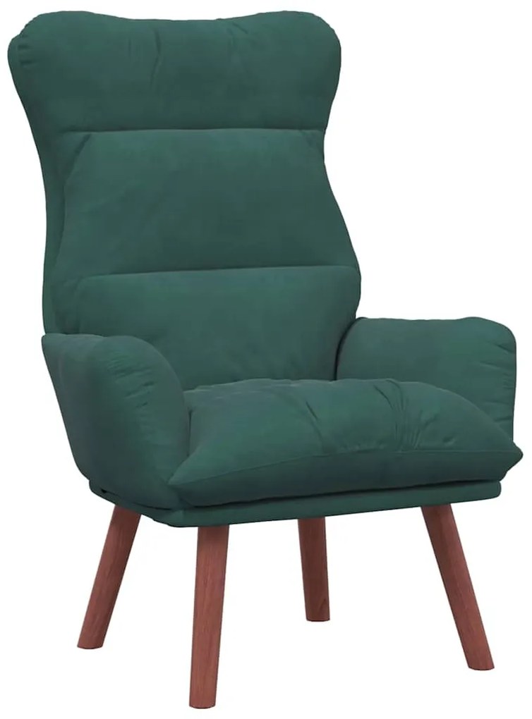 Poltrona Relaxante Veludo Verde Escuro