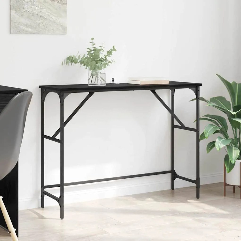 vidaXL Aparador Carvalho Preto 100 x 32 x 75 cm Madeira processada