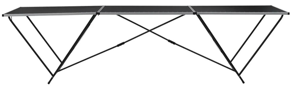 Mesa/bancada de trabalho dobrável MDF e alumínio 300x60x78 cm