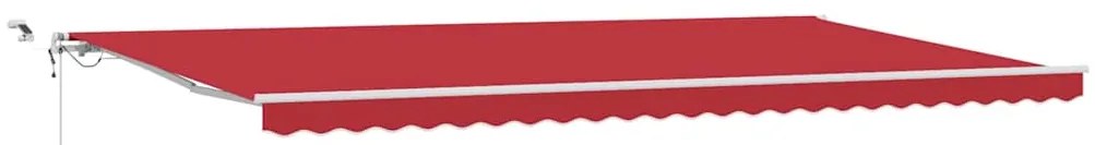 Toldo Retrátil Automático com LED Vermelho 600x300 cm