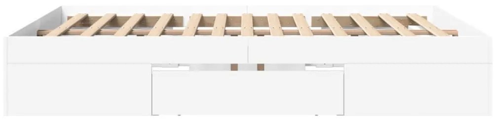 Estrutura de cama 150x200 cm derivados de madeira branco