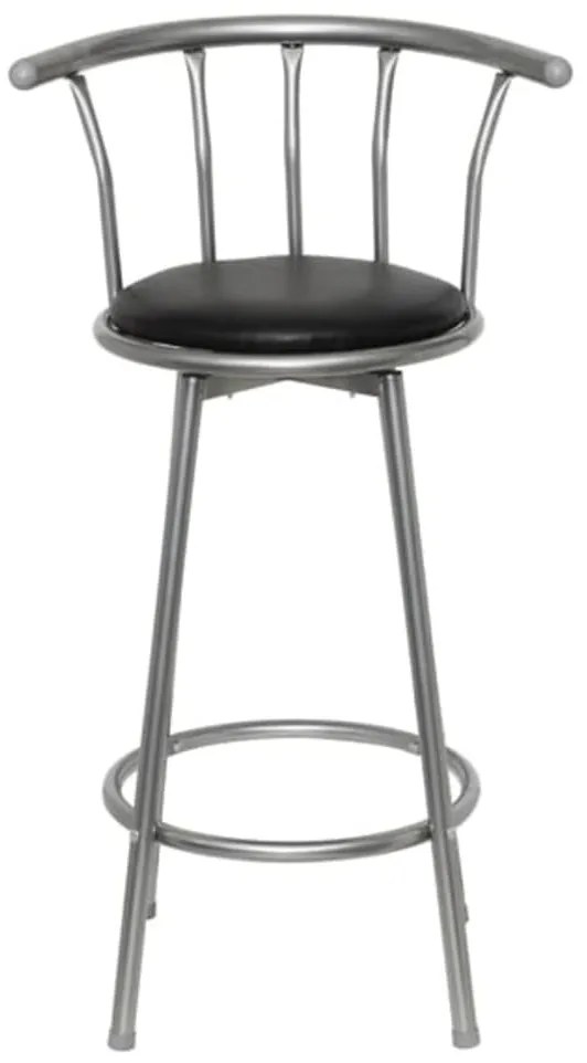 Bancos de bar 2 pcs couro artificial preto