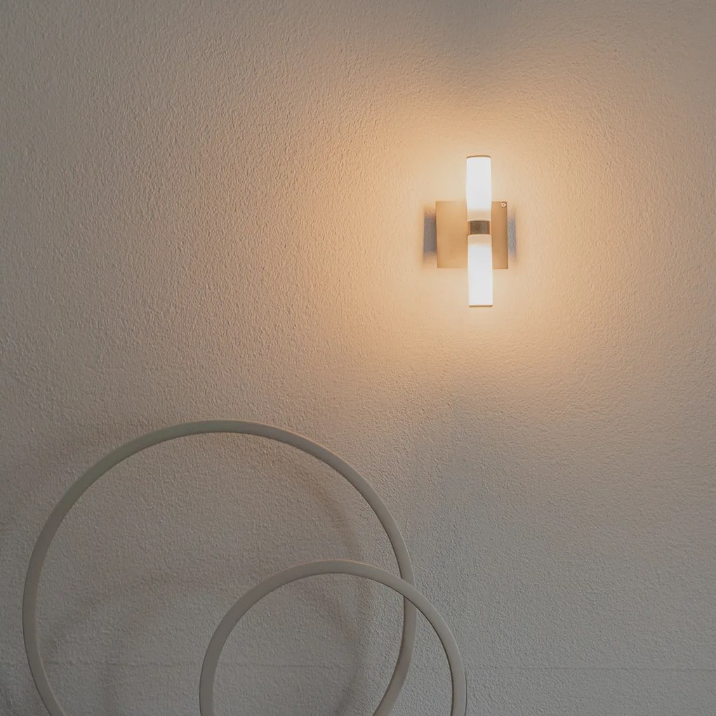 Candeeiro de parede moderno cromado IP44 - Bath 2