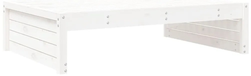 Apoio de pés para jardim 120x80 cm pinho maciço branco