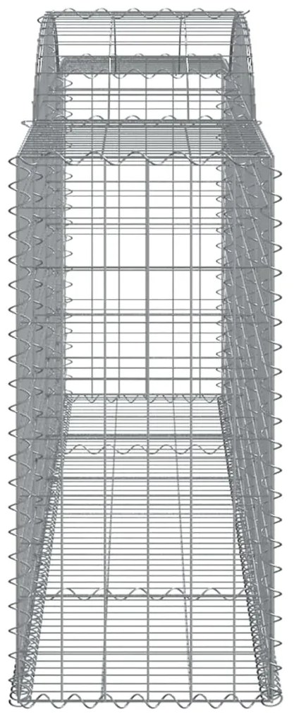 Cestos gabião arqueados 4pcs 300x50x100/120cm ferro galvanizado