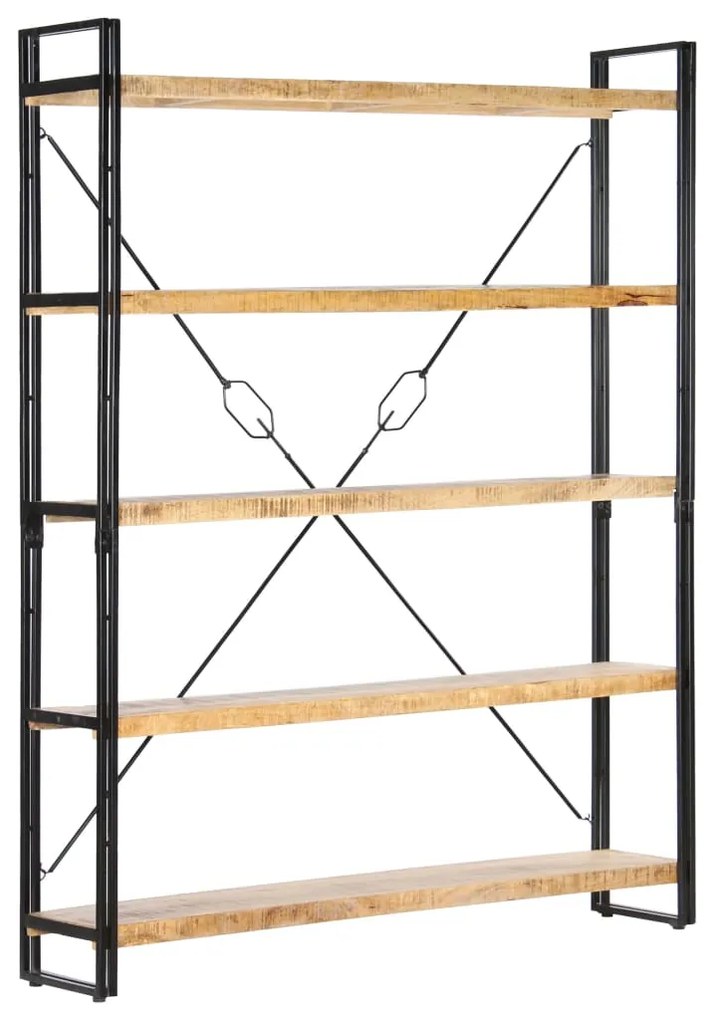 vidaXL Estante com 5 prateleiras 140x30x180cm madeira mangueira maciça