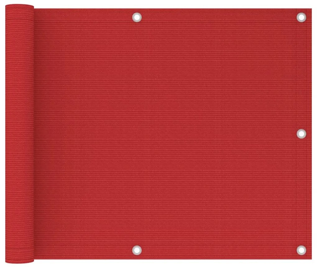 Tela de varanda 75x300 cm PEAD vermelho