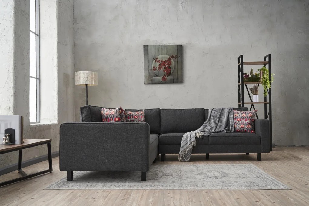 Sofá de Canto Kale – Antracite – 258x83x258 cm